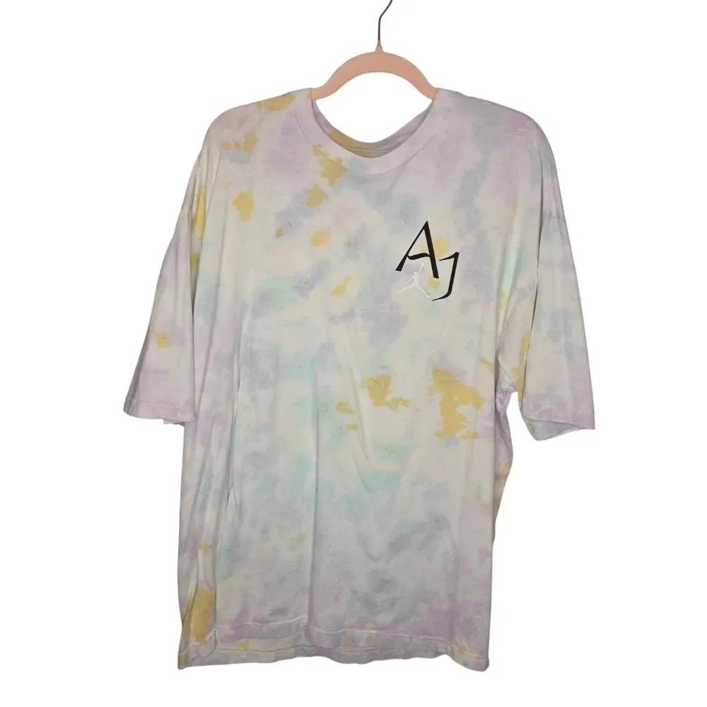 Jordan Air Jordan Oversized Tie-Dye Graphic T-Shirt XL Pastel Purple Yellow